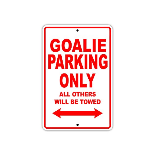 Goalie Hockey Player Parking Only Gift Decor Novelty Garage Metal Aluminum Sign 12