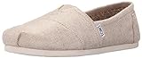 Toms Women's 10008015 Metallic Burlap Alpargata Flat, Natural, 8 M US