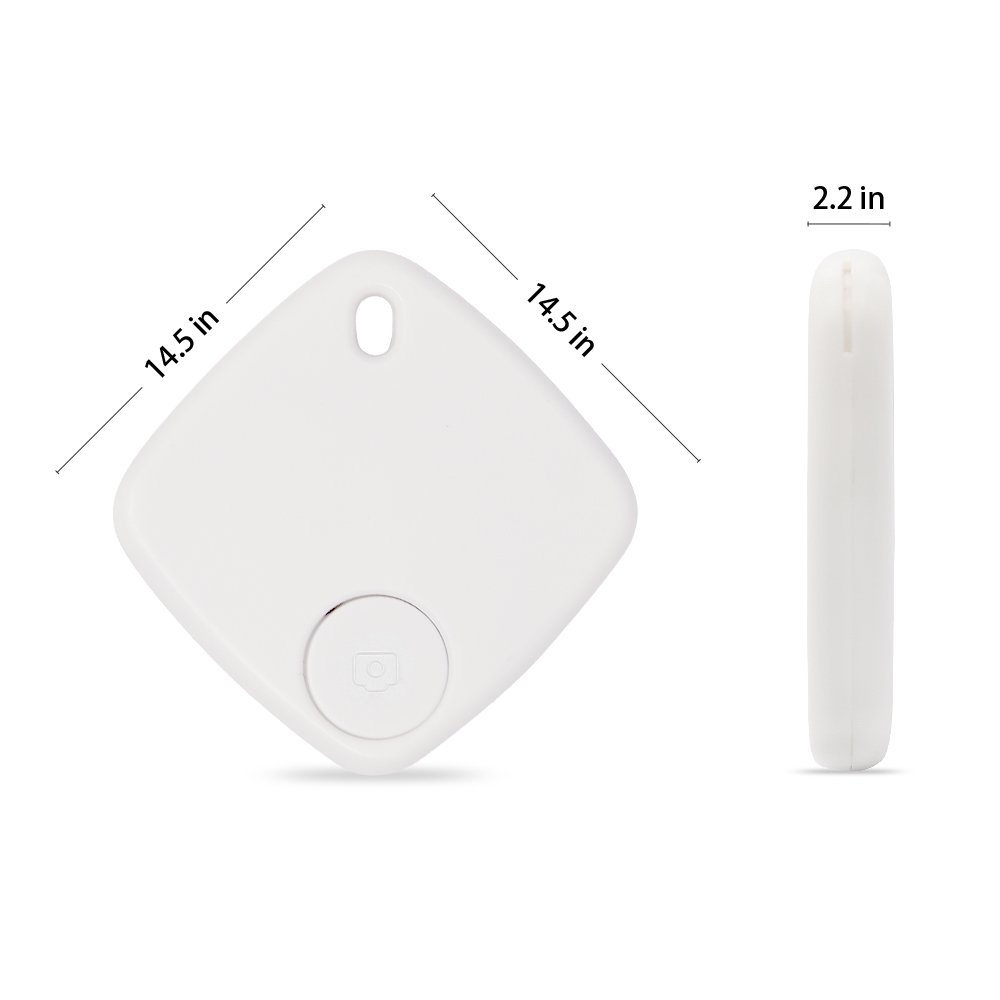 Key Finder Wireless Smart Tracker for Phone, Wallet, Keys Luggage Set Personal Belongings, Support Bluetooth Connection, Remote Control by Illumifun (White)