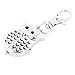 uxcell Mini Key Ring owl Quartz Watch Clock- Silver