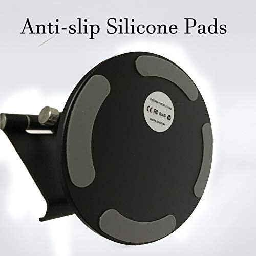 XeeDoo (2020 Upgraded) Phone Stand Holder for Desk, Adjustable Universal Holder Aluminum Solid Potable Compatible with iPhone /iPad/ Smart Cell Phone/ Tablet (4-13inch) Black