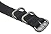 ArtStyle Watch Band with Colorful Nylon Material Strap and Heavy Duty Brushed Buckle (Black, 22mm)