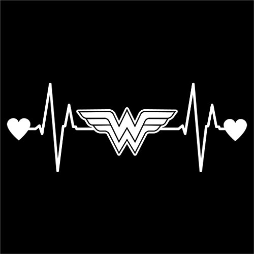 Love Wonder Woman Heartbeat Logo Stickers Symbol 6