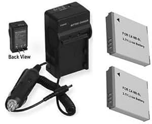 Amazon.com: 2 Batteries NB-6L + Charger for Canon SX240 HS, Canon SX260