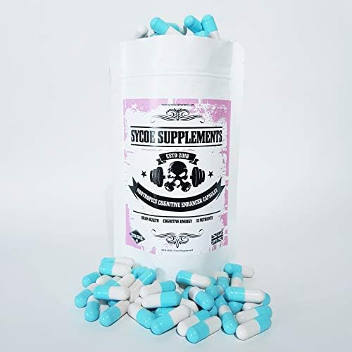 Nootropics Cognitive Enhancers 1215mg x360 Capsules | Brain Food | Brain Health Complex | Focus | Clarity | Mental Wellness | Sycoe Focus | Made in The UK