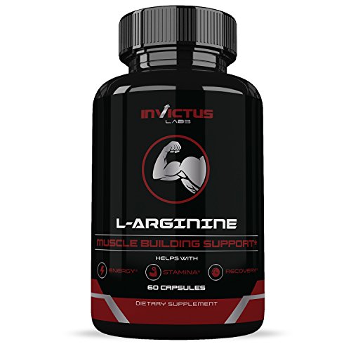 Extra Strength L Arginine Muscle Builder to Build Muscle Fast with Nitric Oxide, Pre Workout Supplement to Enhance & Boost Endurance, Strength & Energy, Powerful Muscle Pumps - 60 Capsules