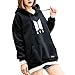 Ocesky BTS Hoodie Bangtan Spring Hooded Sweatshirt Hip Hop Patchwork Hoodies With Pocket (Black, L)