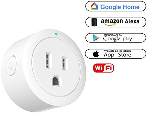 WiFi Smart Plug, Mini Wireless Smart Socket Outlet Compatible with Amazon Alexa and Google Home, Timing Function, Remote…