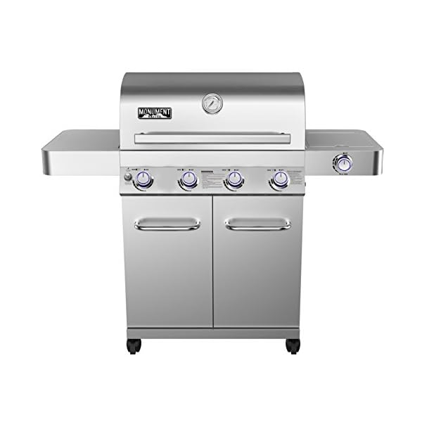 Monument-Grills-17842-Stainless-Steel-4-Burner-Propane-Gas-Grill-with-Rotisserie