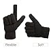 GLOUE Winter Gloves Winter Keep Warm Soft Fleece Lined Gloves Multiple Color for Men(Black)