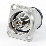 Switchcraft EHBNC2 75 Ohm BNC Female to Female Feedthru Panel Mount, Nickel Finish