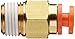 SMC KQ2H01-34AS Brass Push-to-Connect Tube Fitting with Sealant, Adapter, 1/8