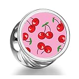 Fervent Love Cartoon Theme Cylindrical Photo Charm Beads Cherry Summer