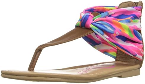 Miss Vogue Calie TG Gladiator Sandal (Toddler), Rainbow/Brown, 6 M US Toddler