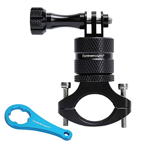 Motorcycle/Bicycle/Mountain Bike Handlebar Mount, Upgraded Aluminum Alloy 360 Rotation, Compatible with GoPro Hero5 4 3+ 3 2 1 and Other Cameras