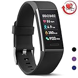 MorePro X-Core Fitness Tracker HR, Waterproof Color Screen Activity Tracker with Heart Rate Blood Pressure Monitor, Smart Wristband Pedometer Watch with Step Calories Counter, Black