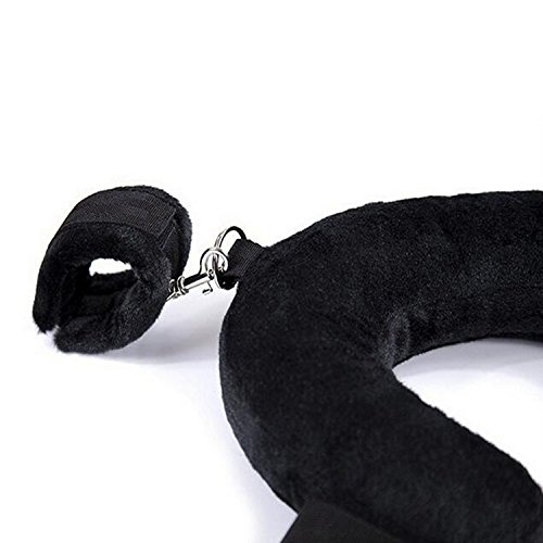 Blindfold Sleep Mask+Wrist & Leg Wrist Cuffs Strap with pillow for Nylon Handcuffs Leg Wrist Strap