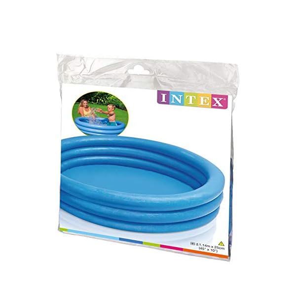 Intex 59416NP Crystal Blue Three Ring Inflatable Paddling Pool 1.14m x 25cm