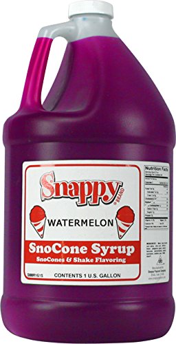 Snappy Popcorn Snappy Snow Conce Syrup 1 Gallon, Watermelon, 11 Pound