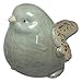 Scroll Wing Light Blue Ceramic Bird Sculptures Set of 3