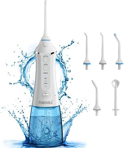 TUREWELL Wireless Oral Irrigator, Electric Tooth Cleaner With 5 Modes, 4 Nozzles, 310 Ml Water Tank & IPX7 Waterproof, Oral Irrigator, Test Winner For - View #5