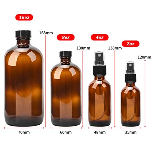 2 Glass+Spray+Bottle+ESARORA+Amber