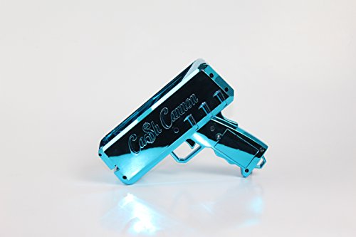 The Cash Cannon Make It Rain Money Dispenser - Chrome Blue - Novelty Item