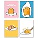 Crystal Gudetama The Lazy Egg Prints - Set of 4 (8x10) Funny Unmotivated Sanrio Mascot Colorful Wall Art Decor