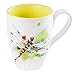 Dean Crouser Dragonfly Watercolor Yellow On White 16 Ounce Glossy Stoneware Mug With Handle