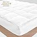Sleep Mantra 100% Cotton Mattress Topper Queen Size - Premium Wrap-Around Cooling Topper Fits up to 20-Inch Mattress - Extra Soft, Deep Pocket, Breathable & Plush Quilted Down Fill (White)