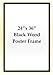 Framed Goodfellas - Black & White 24x36 Poster In Basic Black Wood Frame Movie Art Print