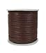Round Leather Cord, 1mm Brown, 25 Meter Spool (~28 Yards) for Beading, Jewelry, Crafts
