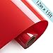LAFANCY Heat Transfer Vinyl Rolls 12Inch x 15Feet, HTV Iron On Vinyl for Silhouette Cameo, Easy to Cut and Weed HTV Vinyl, Heat Transfer Vinyl for T-Shirts(Red)