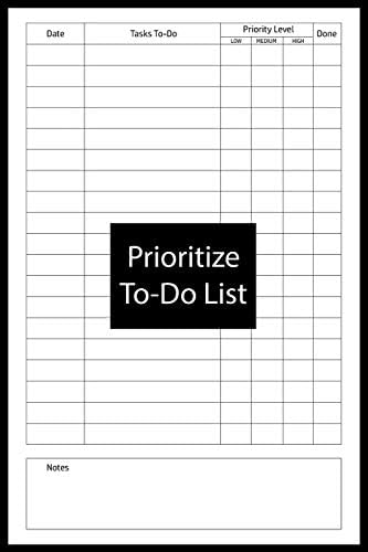 Prioritize To-Do List: Journal for personal and business tasks / Notebook Gift