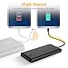 EasyAcc Slim 10000 mAh Power Bank, QC 3.0 Quick Charge Portable Charger External Battery for iPhone Android and More - Black