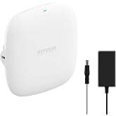 NETGEAR 1.8 Gbps WiFi 6 Wireless Access Point with Power Adapter (WAX210PA) | Dual-Band AX1800 Speed, 1 x 1G Ethernet PoE Port, Up to 128 Devices, 802.11ax, WPA3, Compact Size, Up to 4 SSIDs