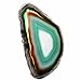 SUNYIK Top Drilled Agate Quartz Slice,Irregular Shapes,Green-2,Pack of 10