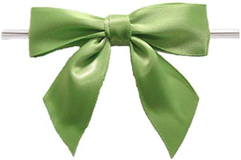 Large Kiwi Twist Tie Bows- 100pc