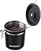 Mixpresso 16 Oz Black Coffee Canister, Stainless Steel Airtight Coffee Container, Ground Coffee Bean Storage with Date Tracker, Vacuum Sealed Espresso Airtight Container, Coffee Jar, Sugar Container