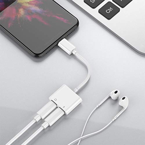 image for Ambrrhty Headphones Adapter Car Charger for iPhone Adapter Aux Headpho