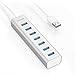 Anker Unibody USB 3.0 7-Port Aluminum Hub with Built-in 1.3ft USB 3.0 Cable and Included 5V / 3A Power Adapter (Powered via USB or Power Outlet)
