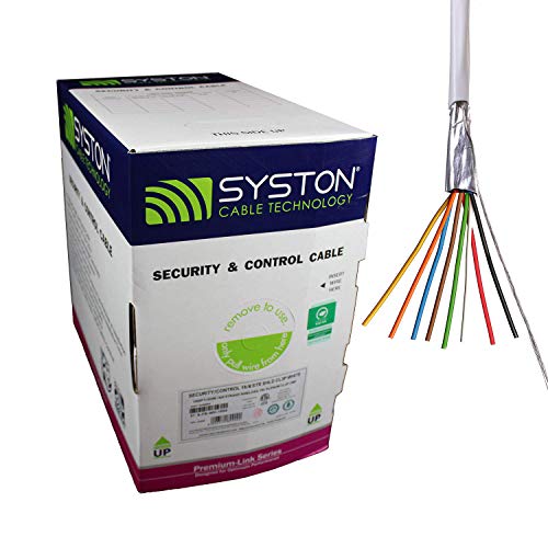 18/8 18 AWG 8 Stranded Pure Copper Conductors Shielded Security Control Alarm Cable, UL/ETL CMP/CL3P White 1000ft Box - Thumbnail 4