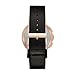 Skagen Signatur Stainless Steel and Leather Hybrid Smartwatch, Color: Rose Gold-Tone, Black SKT1112