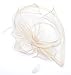 Womens Formal Party Fascinator Hat with Headband for Cocktail Ivory
