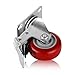PARLOS 3 Inch Heavy Duty Caster Wheels with 360 Degree Swivel Plate on Polyurethane Wheel 970 Lbs, 4 Pack (2 with Brake & 2 Without Brake), 40007