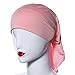 Ksweet 4pcs Stretch Elastic Hijab Cap for Women Summer Underscarf Tube Cap Head Cover Scarf (Black+Grey+Light Brown+KQ)