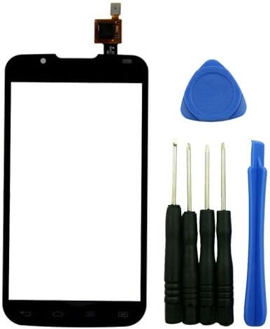 PhonePlus® Black Outer Front Touch Screen Digitizer Glass Panel Replacement for LG Optimus L7 2 II Dual P715 with Tools