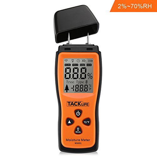 Tacklife wm01 classic wood moisture meter digital damp …