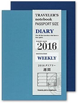 Traveler's notebook 2016Ã‚Â refill Weekly passport size 14363006 by Midori