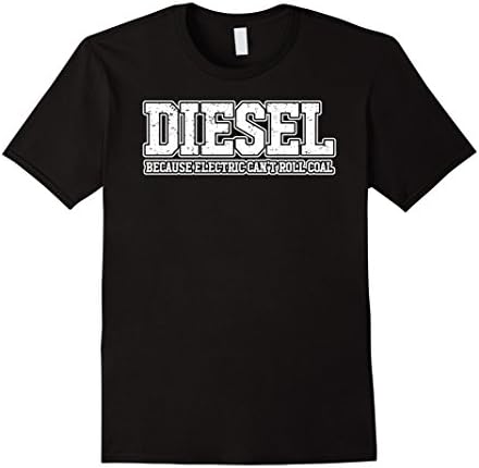 Mens Diesel Because Electric Can't Roll Coal T-Shirts Medium Black